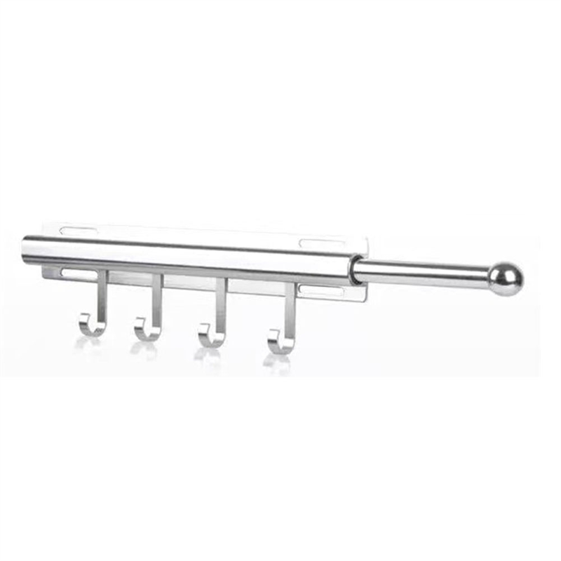 BAAR-Closet 12 Inch Valet Rod With 4 Hooks Pull Out Clothes Hanger Slide Out For Closets: Default Title