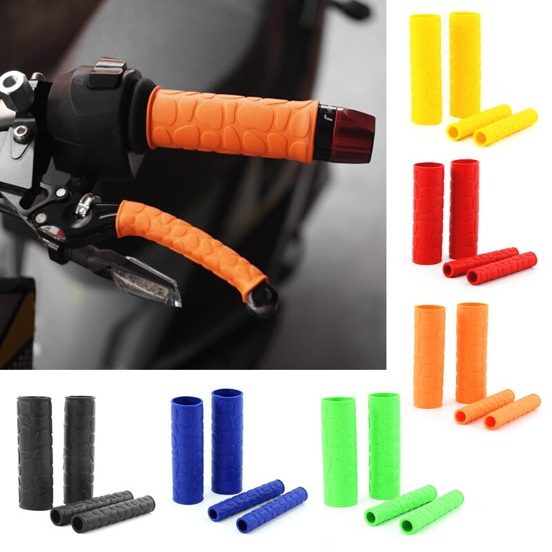 2 Pairs Silikon Hülse Bremshebel Schutz Abdeckung für Rennrad Weiche Gummi BarHandle Abdeckung Motorrad Griffe