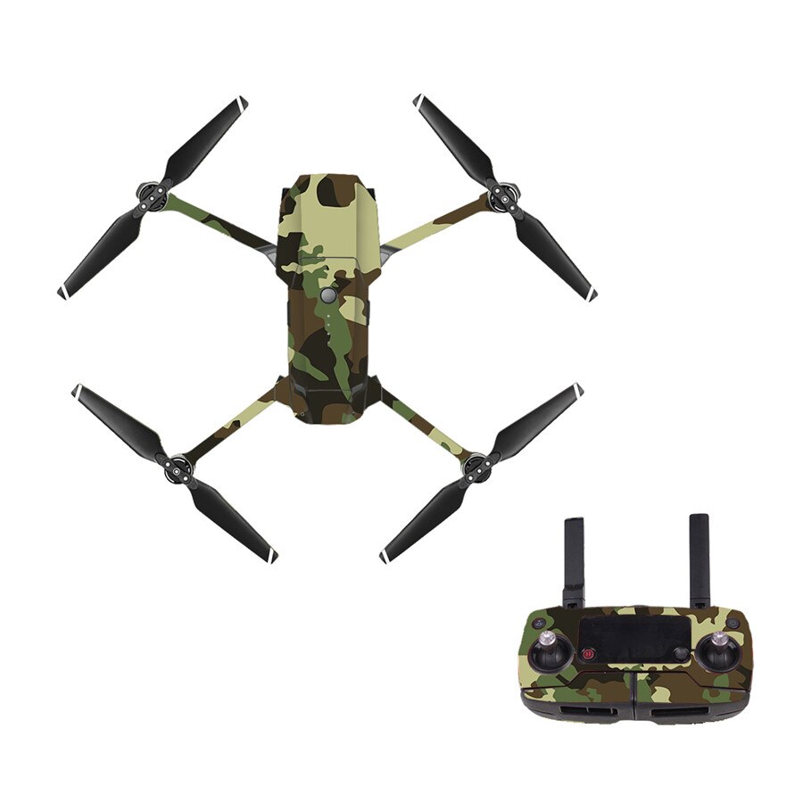 Calcomanía de camuflaje de 17 estilos para Dron DJI Mavic Pro, control remoto, 3 baterías, película de protección: Style 44