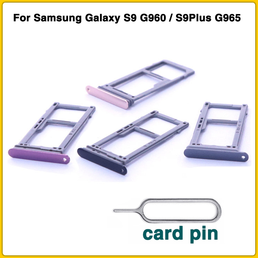 Support pour carte Sim S9 Plus arrière support pour samsung Galaxy S9 G960/S9Plus G965 S9 + étui pour carte Sim