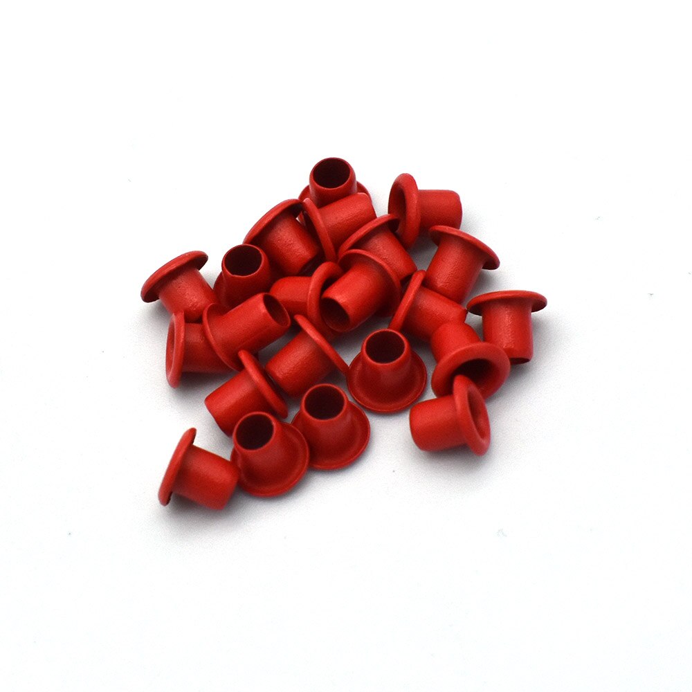 2mm Tiny Eyelet,in 3 color Brass Eyelets Grommets Metal eyelet For DIY Clothing Scrapbooking Craft Projects 100pcs: Red
