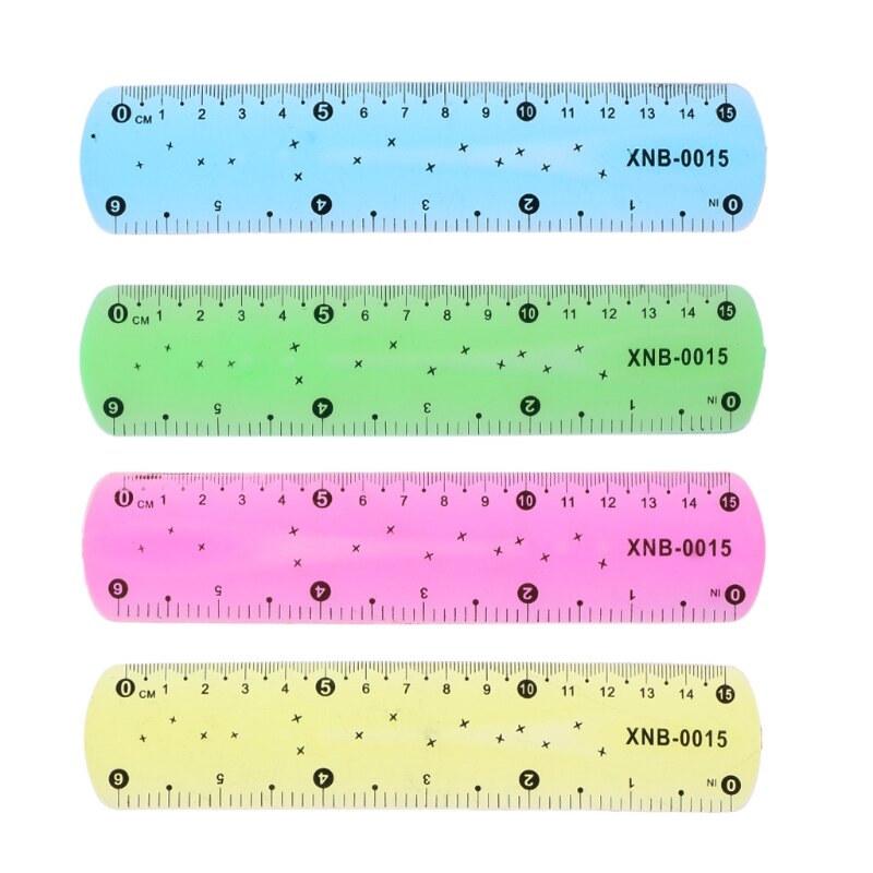 1PC Soft 15cm Heerser Multicolour Flexibele Briefpapier Regel School Supply