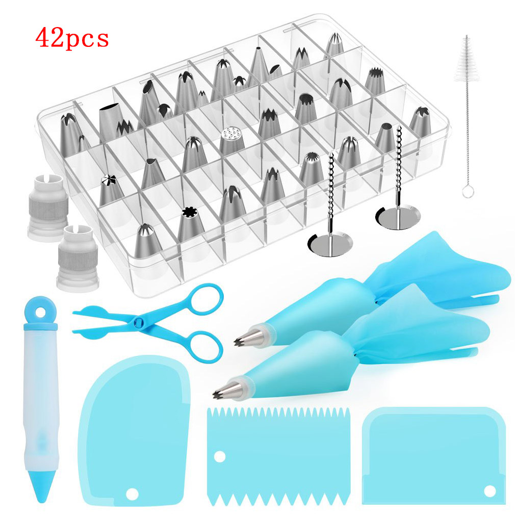 42 Stks/set Cake Icing Bag Piping Nozzles Decorating Kit Gebak Bakkerij Icing Tool Set