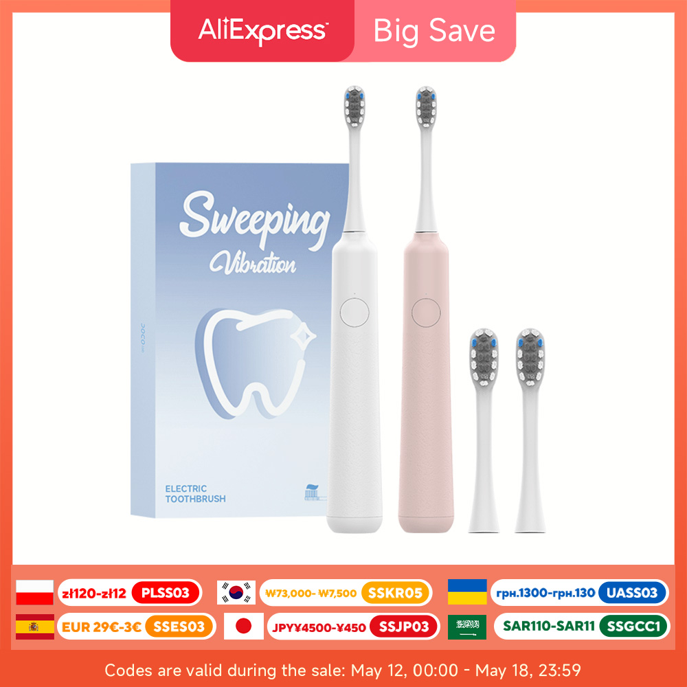 DOCOLAB Electric Toothbrush sonic vibration brush 3-gear Mode USB Charging IPX7 Waterproof Personal care appliances