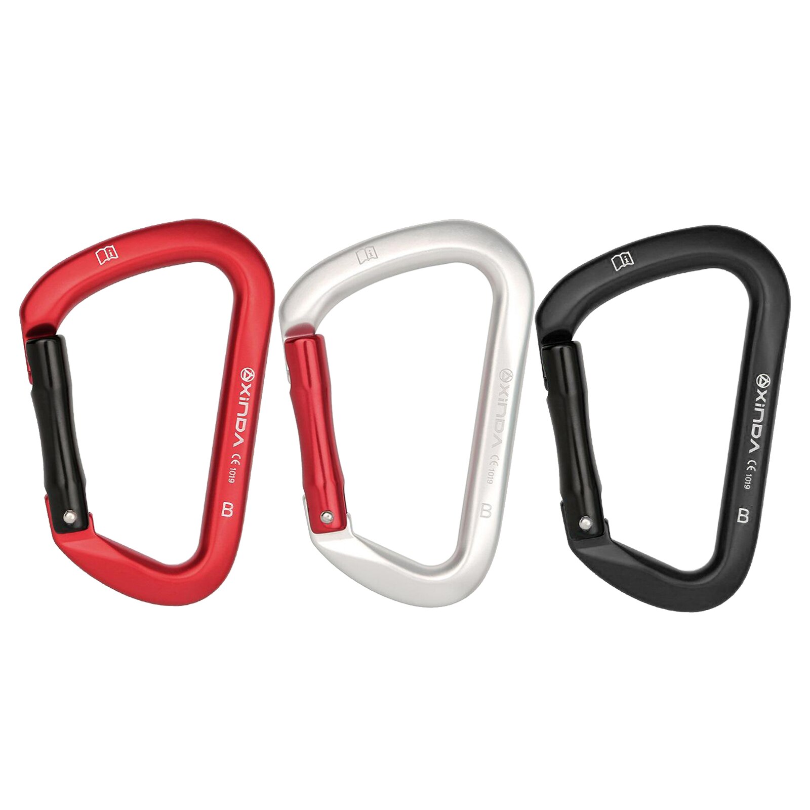Karabiner Abseilen Bergsteigen Außen D-Förmigen Karabiner Camping Verschluss