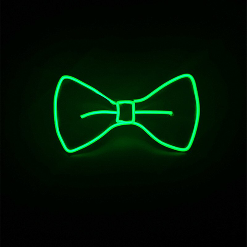 Tirantes luminosos Led para hombre, pajarita, barra de música perfecta, iluminación Led, accesorios para actuaciones y fiestas de disfraces: tie Light green