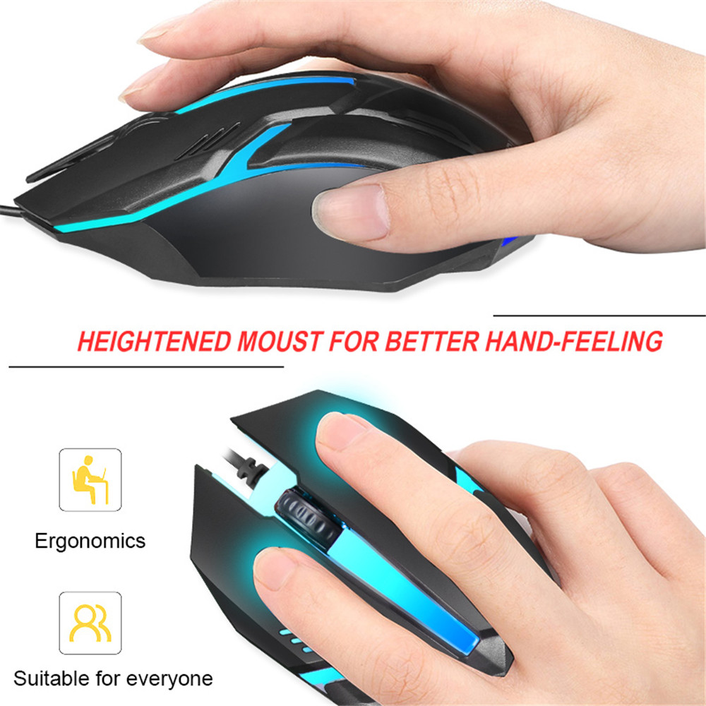 USB Wired Mouse RGB Colorful Gaming Mouse 5000 DPI Optical Wired Mouse Mice Ergonomic Mouse for PC Computer Desktop Macbook Pro
