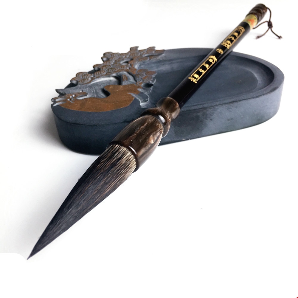 Chinese calligraphy brush pen hopper bear hair larger regular script hopper-shaped painting brush practice calligraphy brush