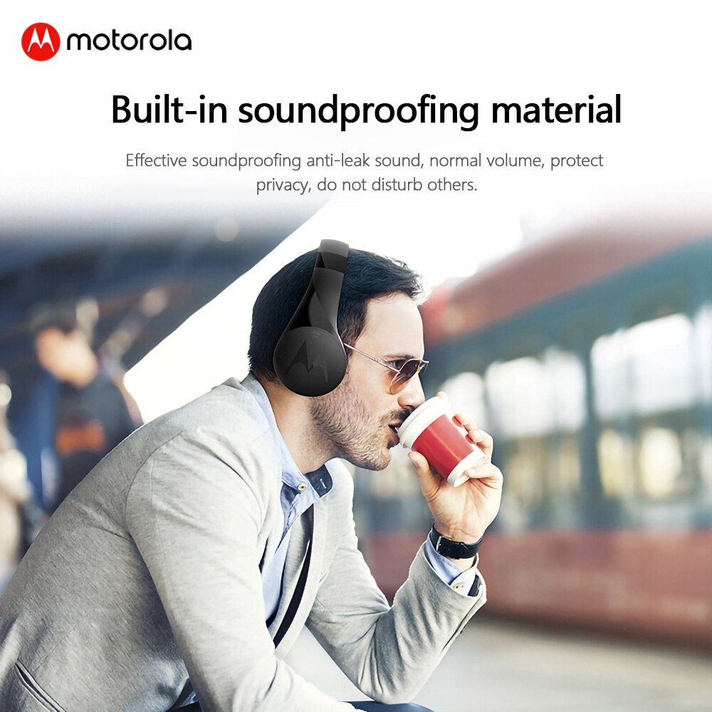 Motorola Pulse Escape+ Bluetooth Headphone Wireless Game Headphones Wowoofer Stereo Noise-lowering Headset Foldable Headset plus