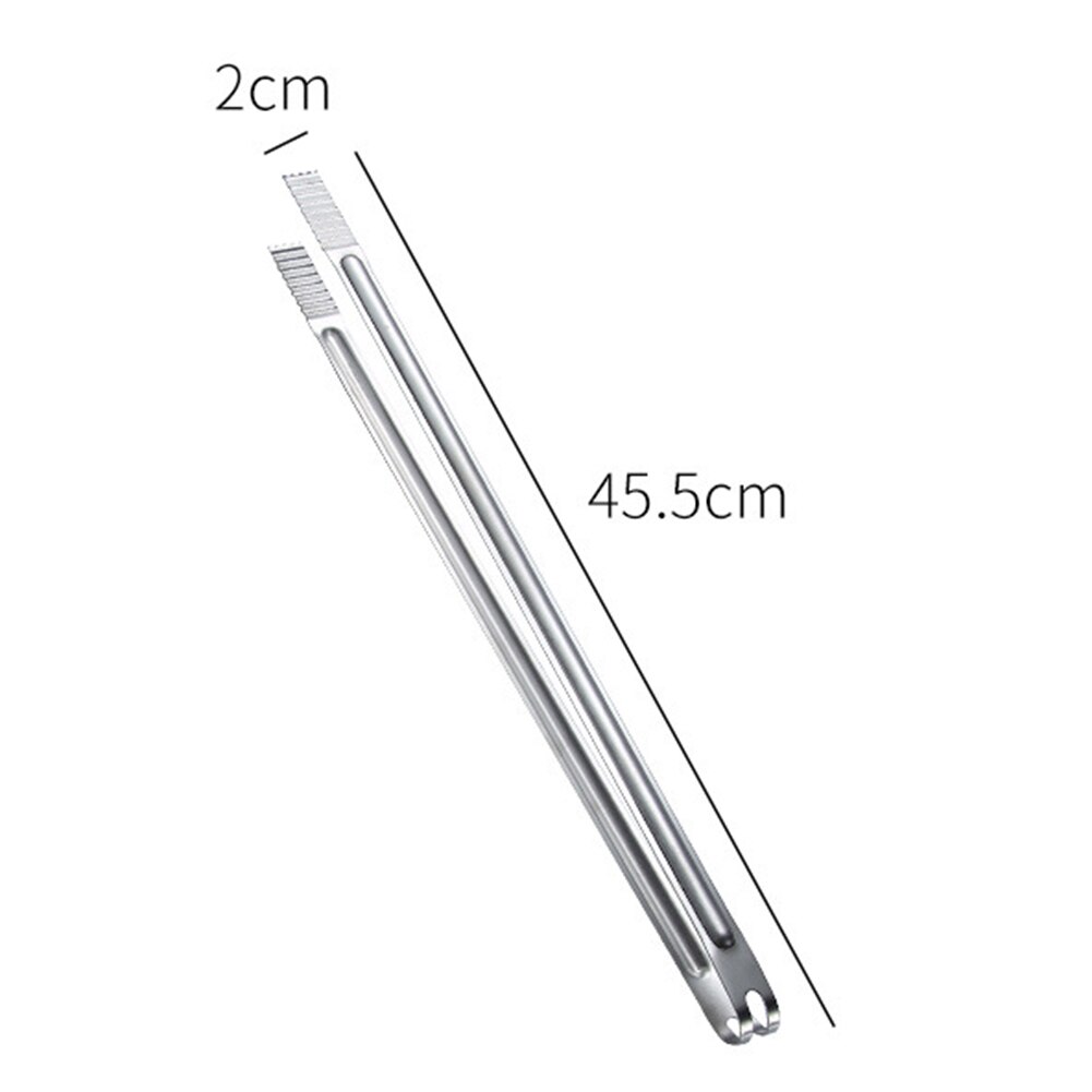 Portable Food Tongs Stainless Steel Tongs Kitchen BBQ Meat Salad Bread Cooking Tongs Food Clip Barbecue Clip Tongs Kitchen Tools: 18Inch