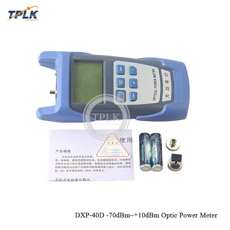 Optical Power Meter DXP-40D -70dBm~+10dBm SC/FC Connector KELUSHI FTTH Fiber Optical Cable Tester