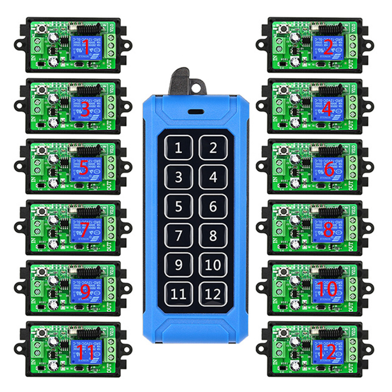 1000M Long Range AC12V 24V 1CH RF Industrial Wireless Remote Control Relay Switch Light / Lamp/ Window / Garage Doors Shutters