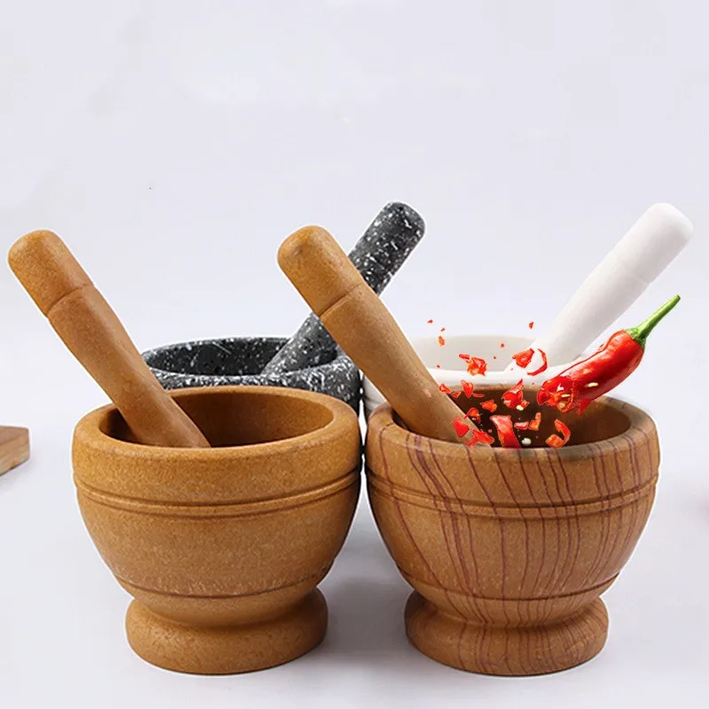Molinillo de hierbas, triturador de pimienta y especias, juegos de mortero, juego de cuencos de prensa Manual, triturador de mezcla de especias, herramientas de cocina