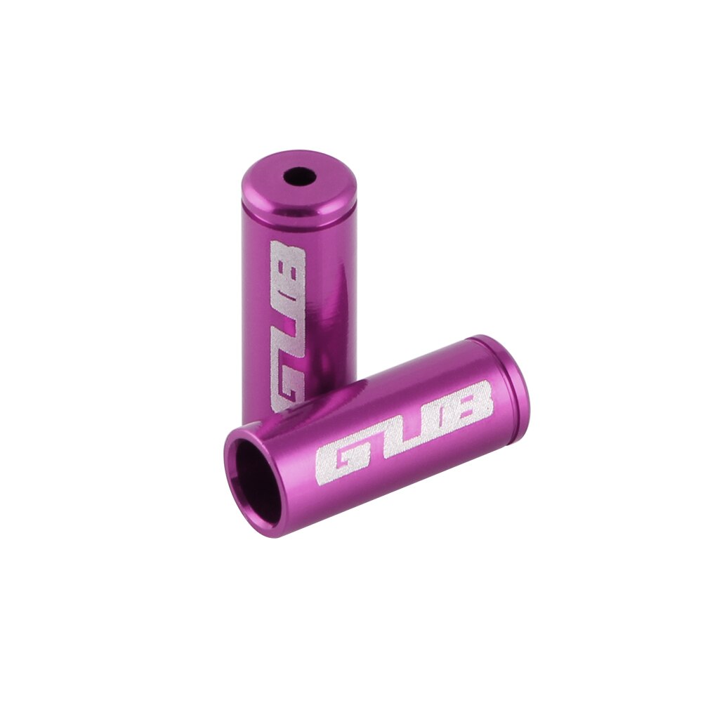 Gub 100 st aluminium cykelväxel bromsvajerhatt mountainbike racercykel bromsväxelvajer slang vajerskydd ändskydd tillbehör: 4mm- shift-lila