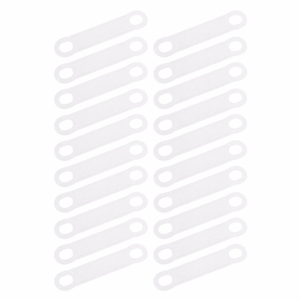 20 stk silikone tøjbøjler anti-slip strip tøjstativ pad vindtæt  #20/17l