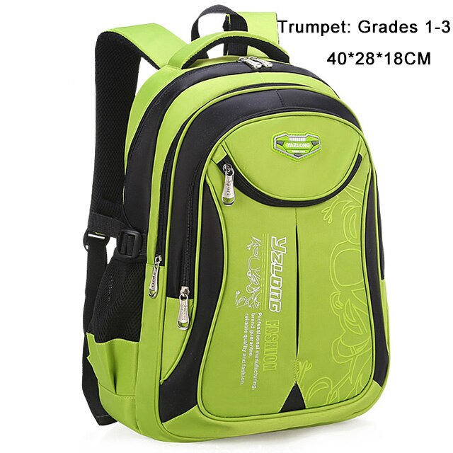 Sacs d'école étanches pour enfants, sacoche orthopédique pour filles et garçons, cartable pour enfants, cartable d'école primaire: green small