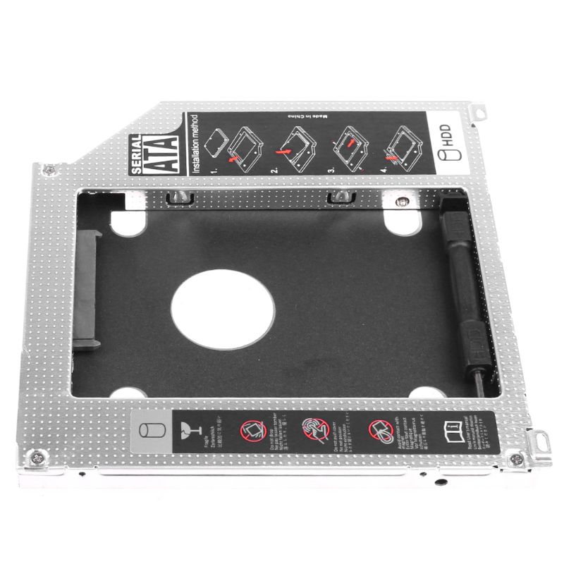 Segundo hdd caddy sata 2.5 "hdd ssd 9.5mm gabinete para apple macbook dvd cd rom