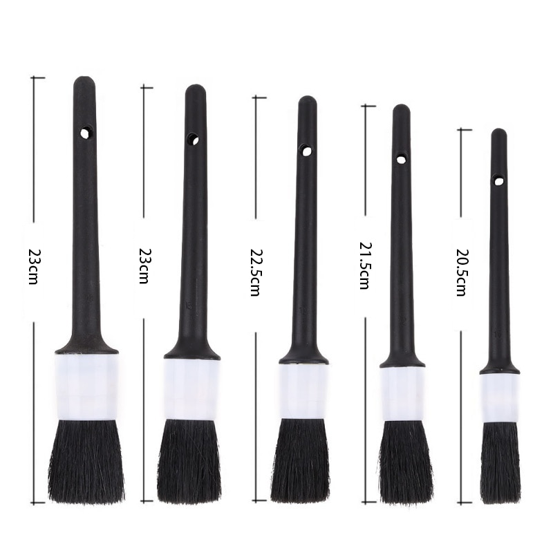 Brocha de jabalí Natural para Limpieza del cabello, producto de herramientas con detalles para el coche, 1 Uds. De accesorios con estilo para el salpicadero y las ruedas