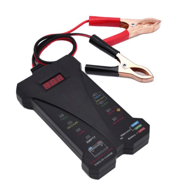 12V Car Battery Tester 8 LED Lights Digital Alternator Tester Auto Load Analyzer Battery Diagnostic Tool