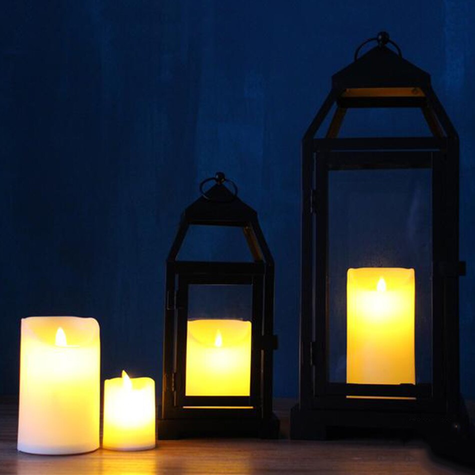 Fameless Plastic Led Pillar Candle,LED Candle Light For Wedding,Birthday,Club,Outdoor Activities Decor.Lovely Led Night Light