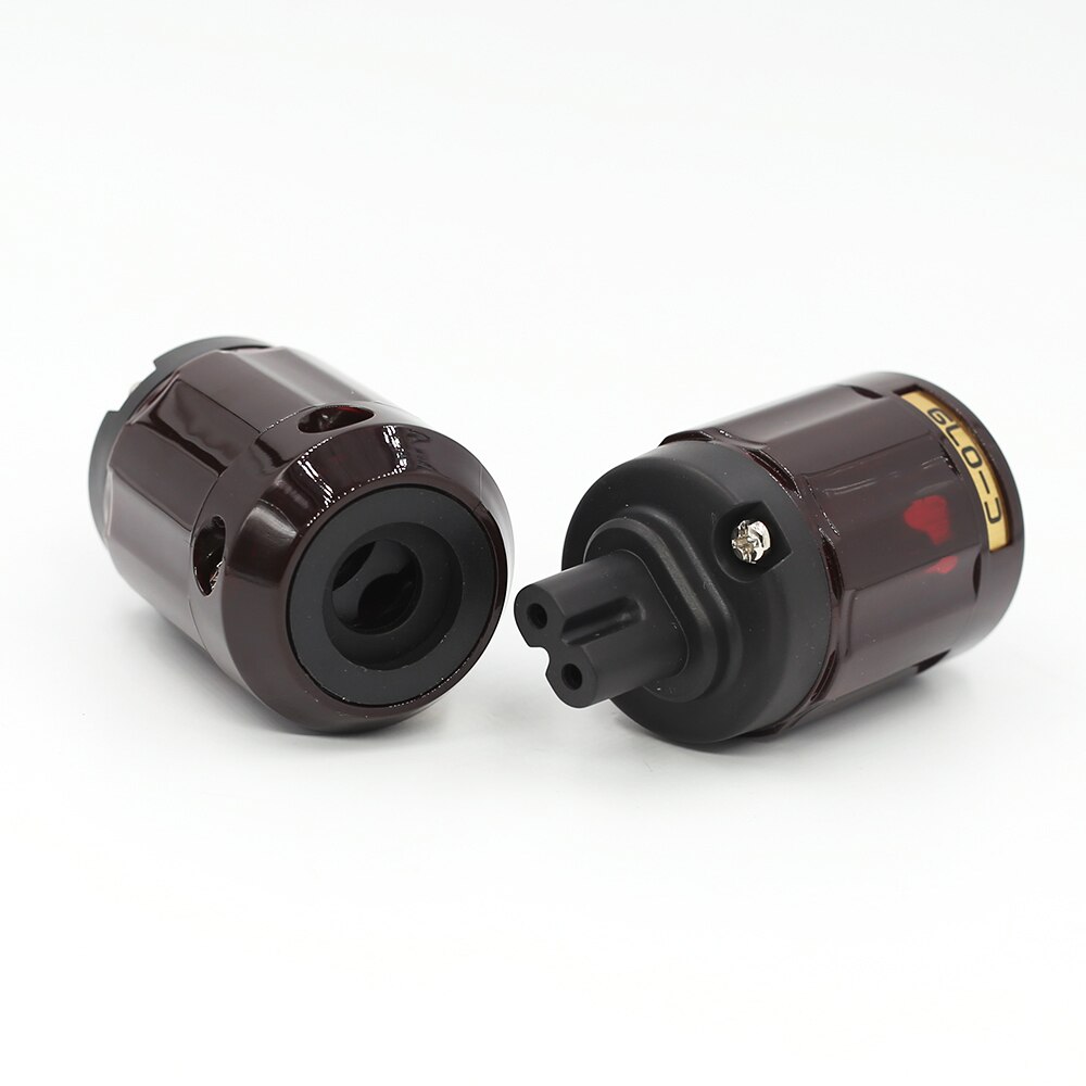 2pcs Hifi C-079 Figure 8 IEC C7 Plug Socket adapter connector hifi Audio Power Cable IEC Female Electrical Plug