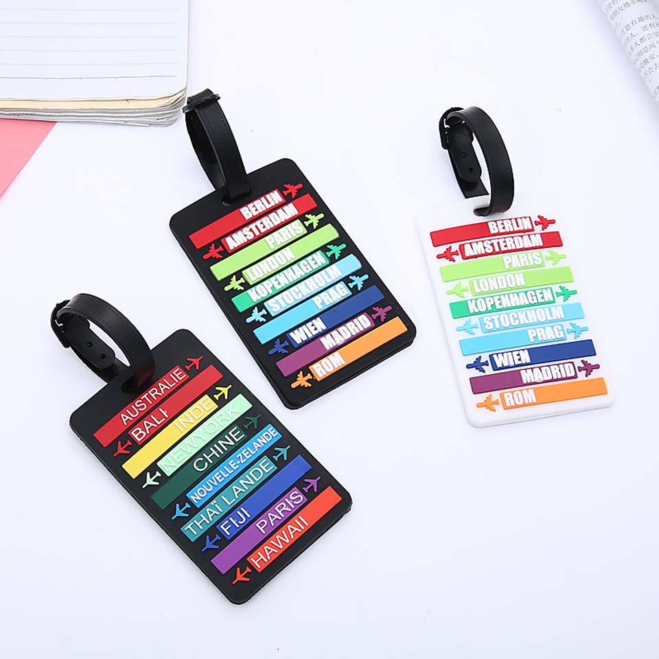 Mcnee Suitcase Luggage Portable Tags Identifier Label ID Address Holder Protection Cover Luggage Tag Travel Accessories