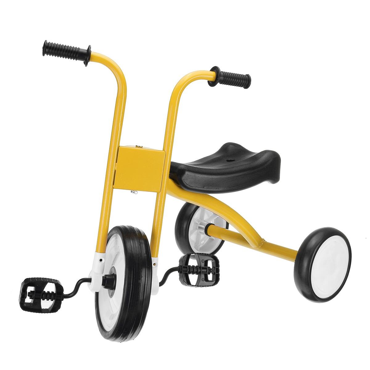 Fiets Kinderwagen Kinderen Fiets 3-6 Jaar Oude Kinderen Fiets Baby Driewieler Meisjes Jongens: YELLOW