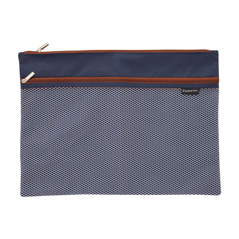 School stationery Document bag super cute 2 layer grid stationery storage bag pencil case office supplies file folder