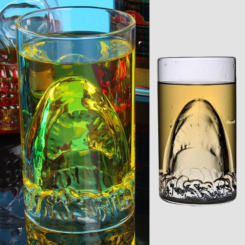 300ml creatieve persoonlijkheid grappige haai-vormige bier glas transparant glas wijn glas wijn glas