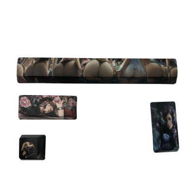 4 Toetsen/Set Spatiebalk Esc Voer Keycap Mechanische Toetsenbord Individualiteit Key Cap Voor Mx Schakelaars Sakura Pinguïn Walvis Set