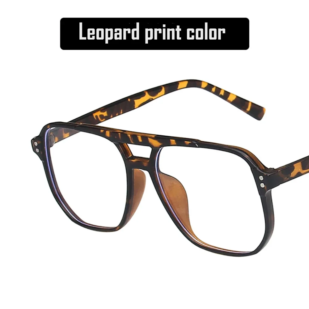 KLASSNUM 2026 gafas de protección contra luz azul para hombres y mujeres, gafas transparentes para ordenador, montura grande, gafas Retro, gafas cuadradas: Oro