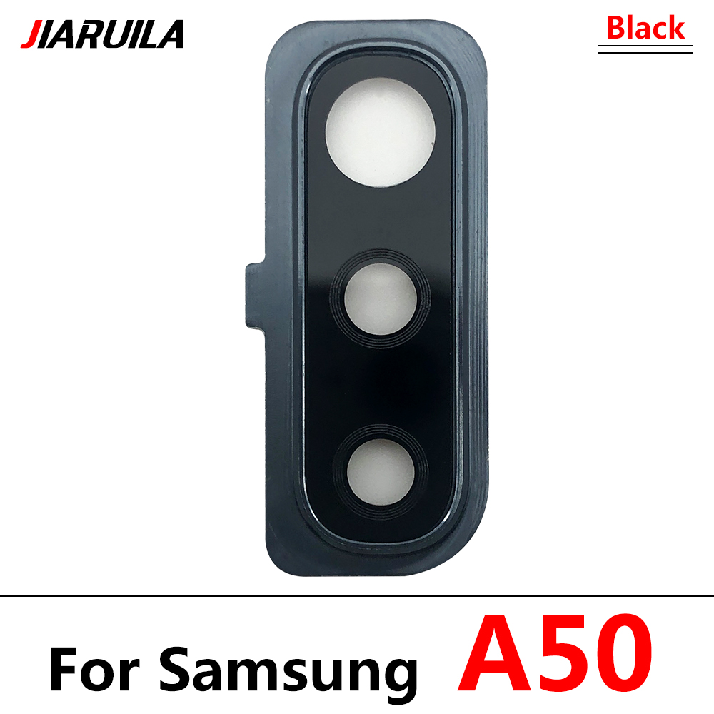 Cover posteriore in vetro per fotocamera posteriore Cover in vetro per Samsung Galaxy A50 A505F A70 A705F: A50 Black