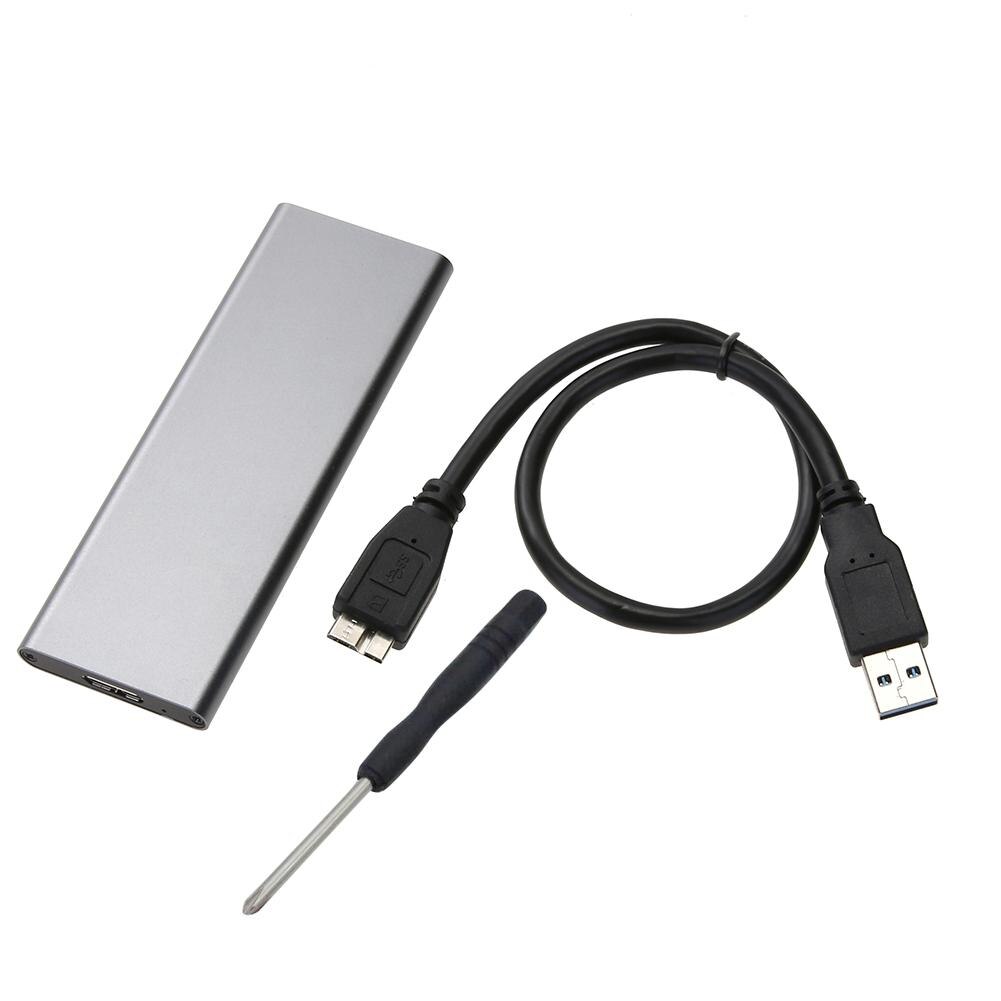 6Gbps Usb 3.0 Naar Ngff M.2 Ssd Harde Schijf Box Externe Hdd Behuizing Ondersteuning Sata-Gebaseerd Ngff ssd Voor 2230/2242/2260/2280 Spec: Silver