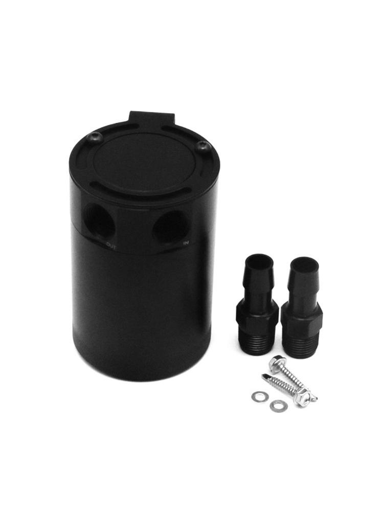 Universal Compact Baffled 2-Port Aluminum Oil Catch Can Reservoir Tank Reservoir Turbo Oil Catch Can