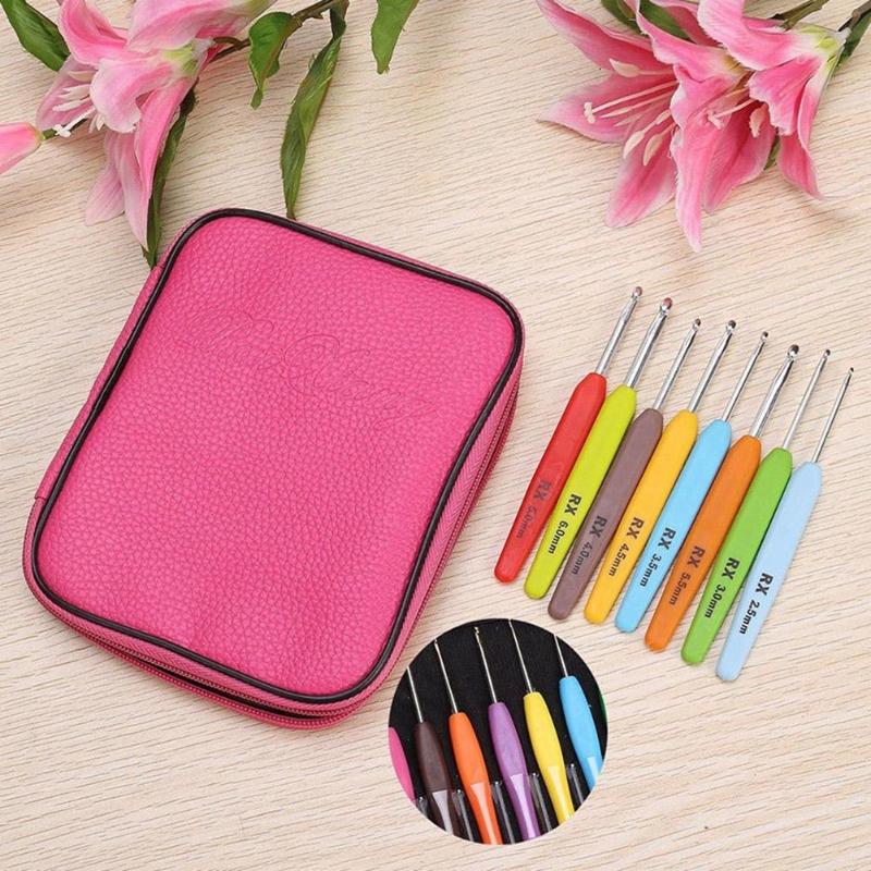 3/16pcs Knitting Needles Soft Handle Aluminium Crochet Hooks Set Knitting Needles Kit Sweater Weave Knitting Tools