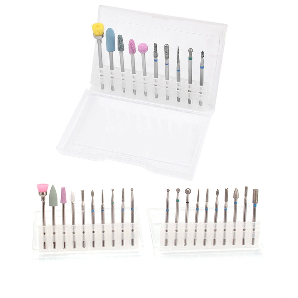 Nail Boor Heads Slijpen Set Draaien Frees Manicure Pedicure Draagbare Gereedschap Voor Exfoliërende Slijpen Polijsten Verwijderen
