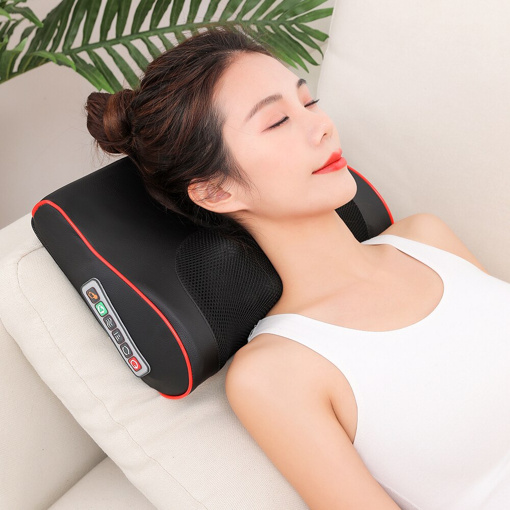 8D Hoofd Elektrische Massage Kussen Infrarood Verwarming Nek Massager Thuis Auto Multifunctionele Shiatsu Massage Ontspanning Body Machine