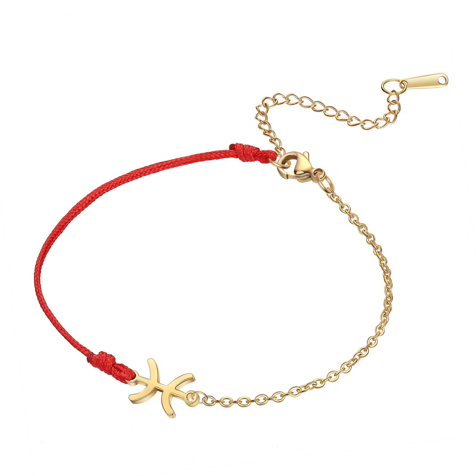 Zodiac Armband Rvs Hanger Armband Rope Chain Verstelbare Armband Voor Vrouwen Sieraden Bruidsmeisje: Antique Bronze Plated