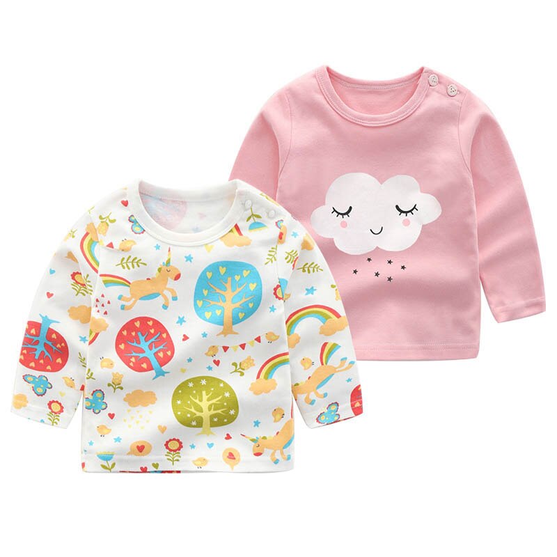 Leuke Cartoon Gedrukt Baby Sweatshirt Herfst Winter Warm Kid Meisje Jongen Doek Uitloper Zachte Katoenen Lange Mouw Baby Peuter Tops