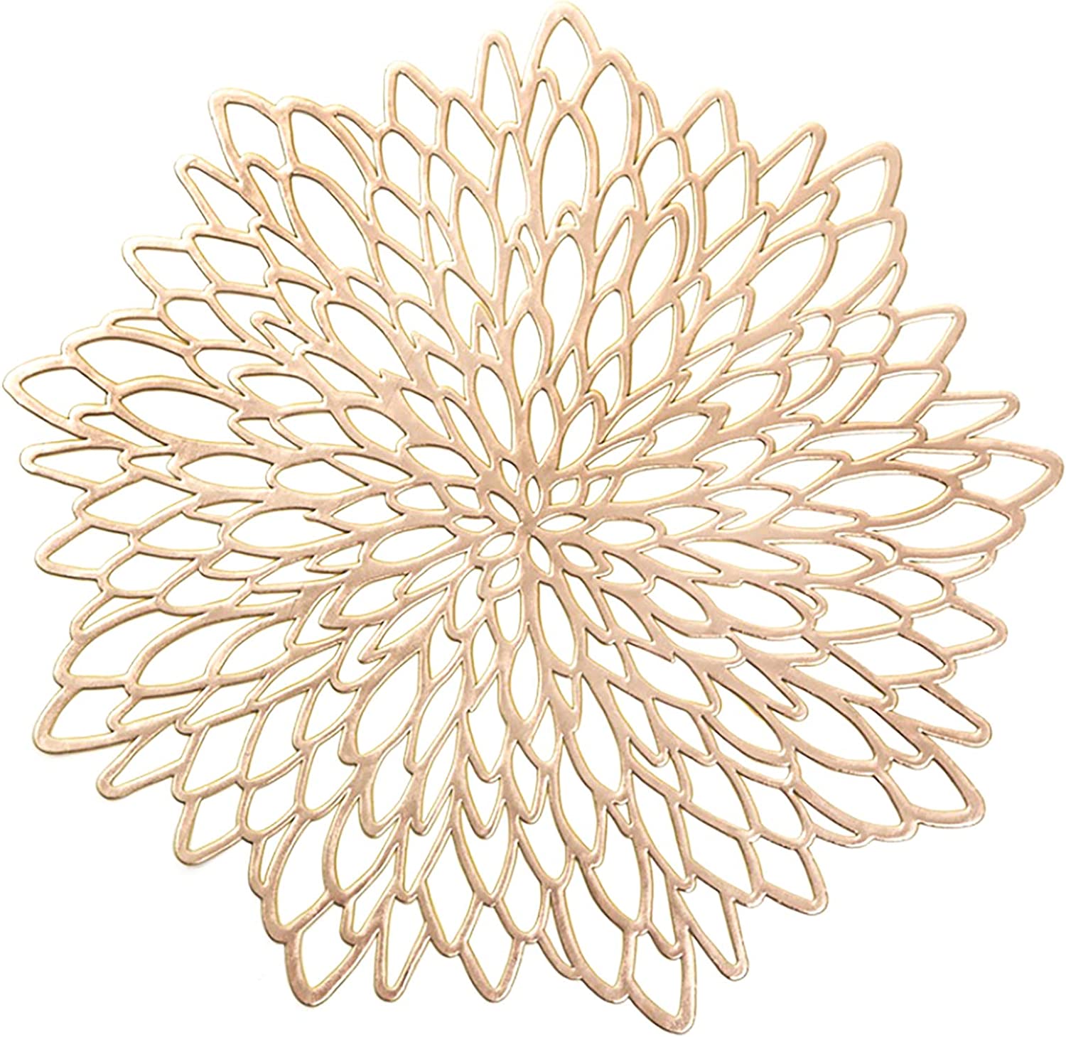 Set van 6 ronde placemats placemats afveegbare vinyl placemats keuken diner kerst Thanksgiving boerderij bruiloft: S / Rood