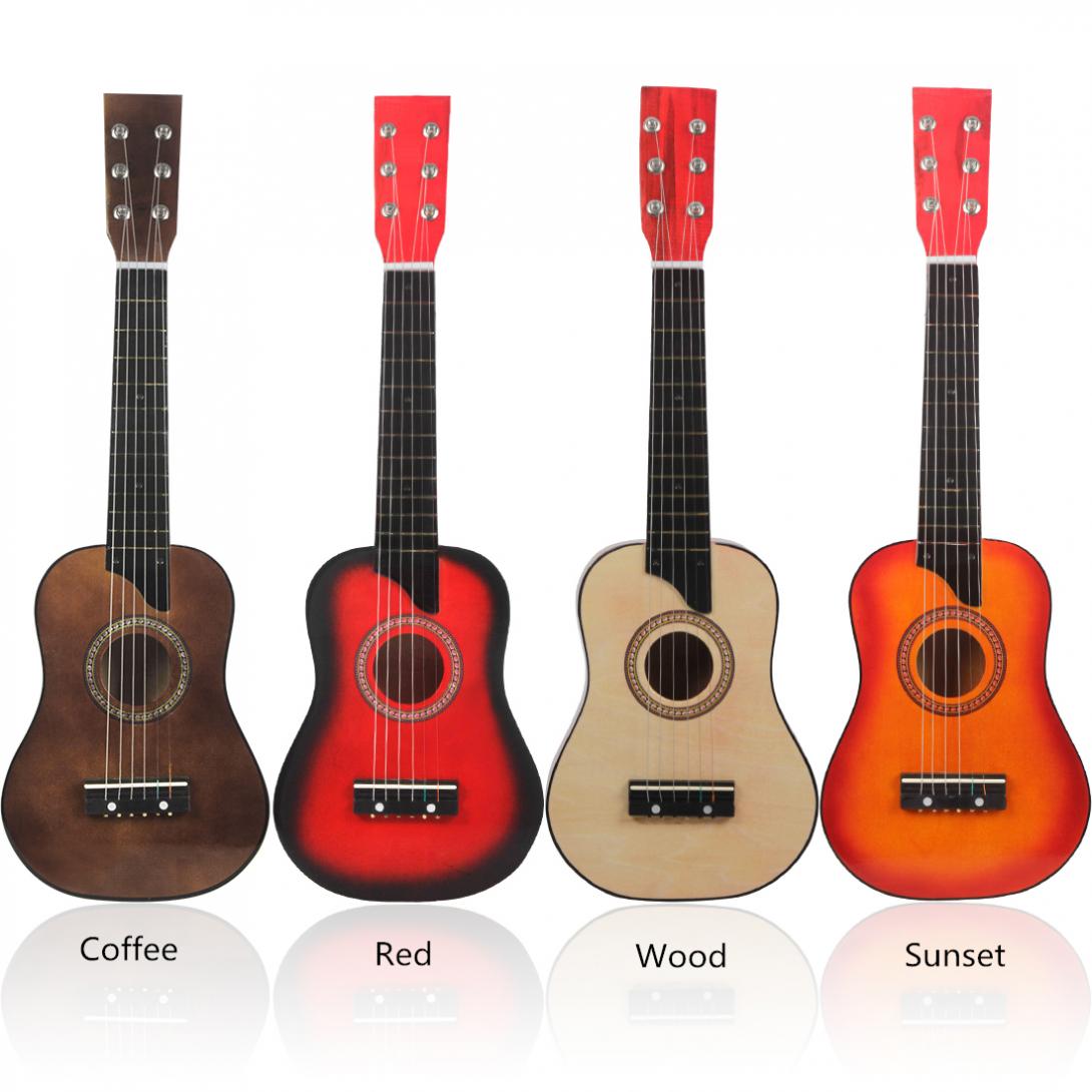 Guitar 25 Inch Basswood Acoustic Guitar with Pick Strings Big Guitar for Children and Beginner Guitar Set