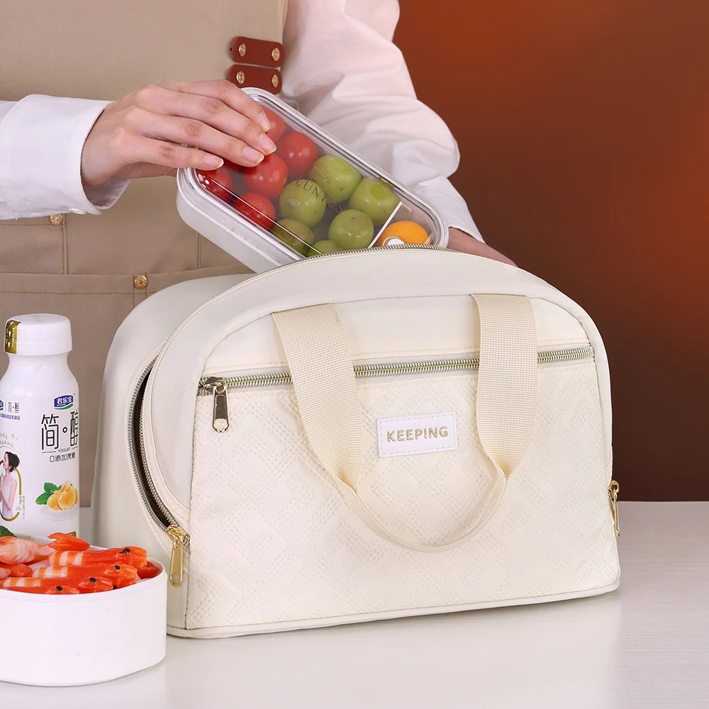 Large Lunch Bag Women Waterproof Concise Convenient Fresh Cooler Bags Thermal Breakfast Food Box Portable Picnic Travel