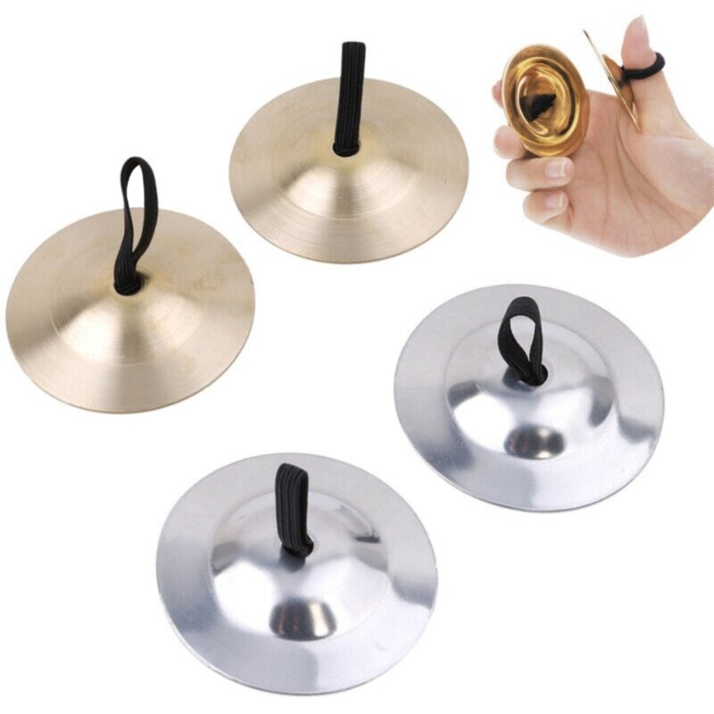 1 paar Mini Becken für freundlicher Finger Becken Bauchtanz Kupfer Becken Finger Becken Musical Instrument für Tänzer