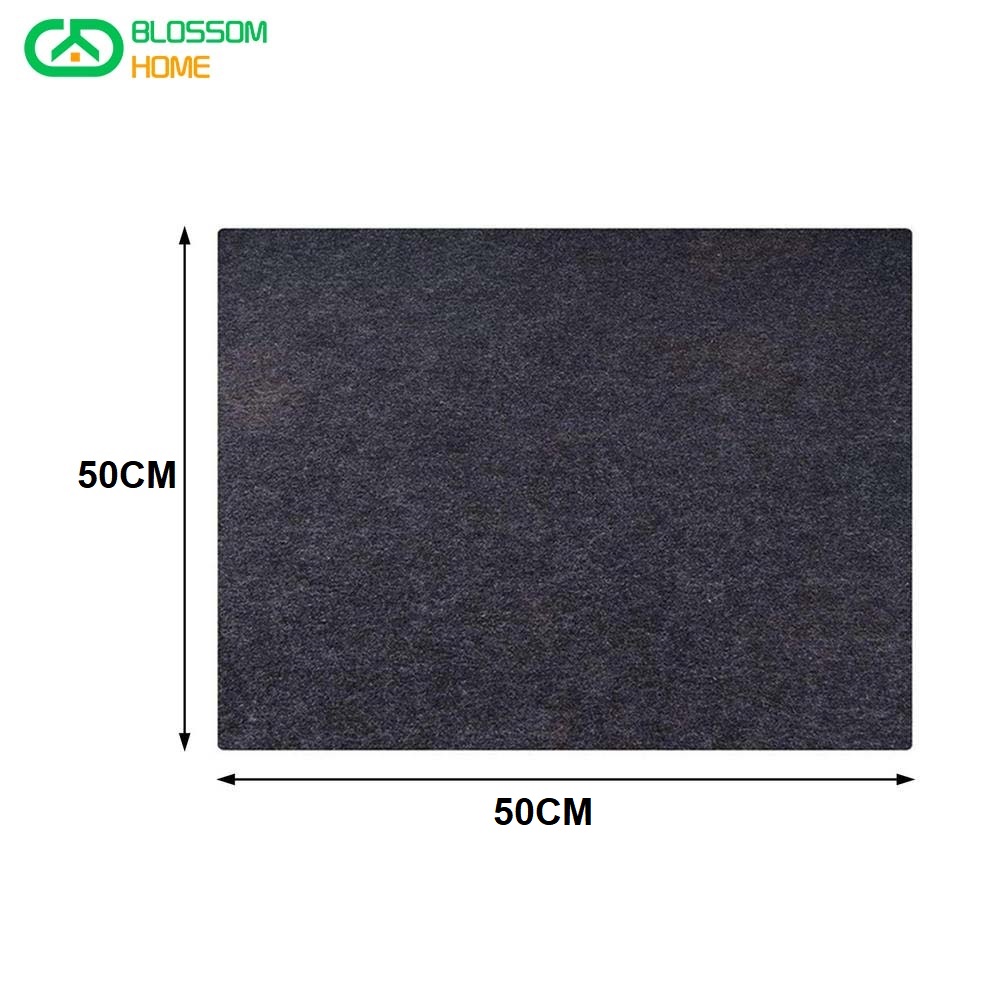 Lenght 1M Carbon Fiber Insulation Blanket High Temperature Insulation Fire Blanket Cotton Fireproof Blanket Mat Incense Burner: 50X50CM / Thickness 2mm