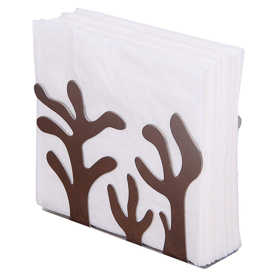 Metal Tree Pattern Napkin Holder Paper Dispenser Tissue Rack Home Party Dining Table Decor: Plant