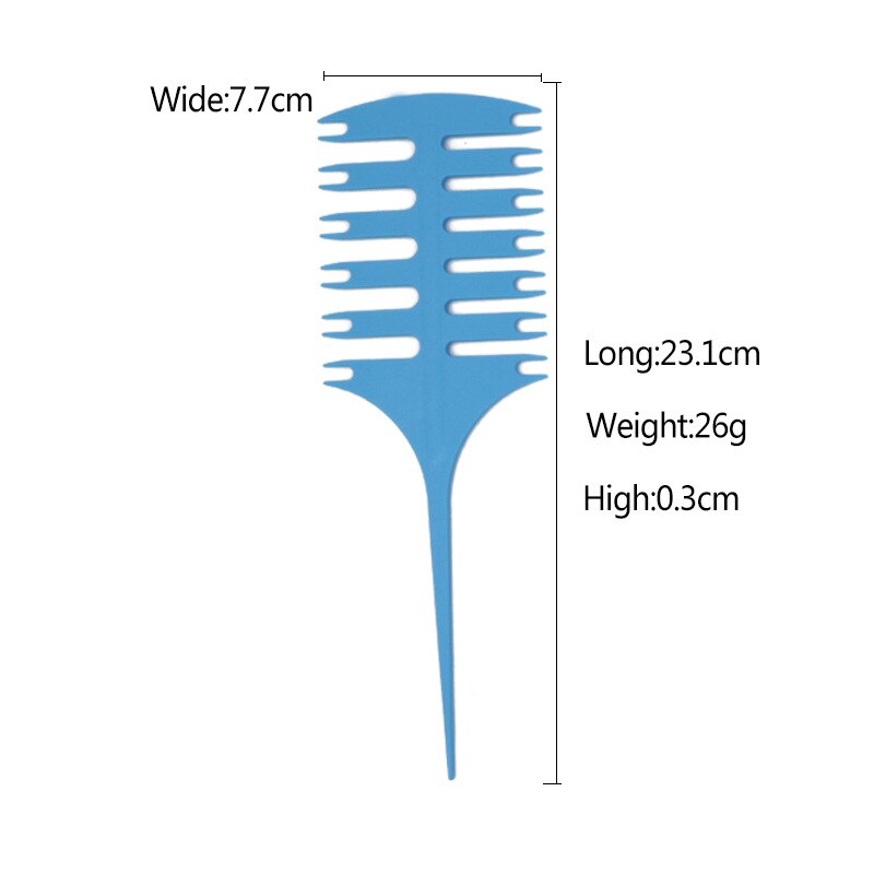 Hair Brush Comb Plastic fish bone comb Two sided multifunction highlight weaving comb hair tools Perm Comb hair: Blue