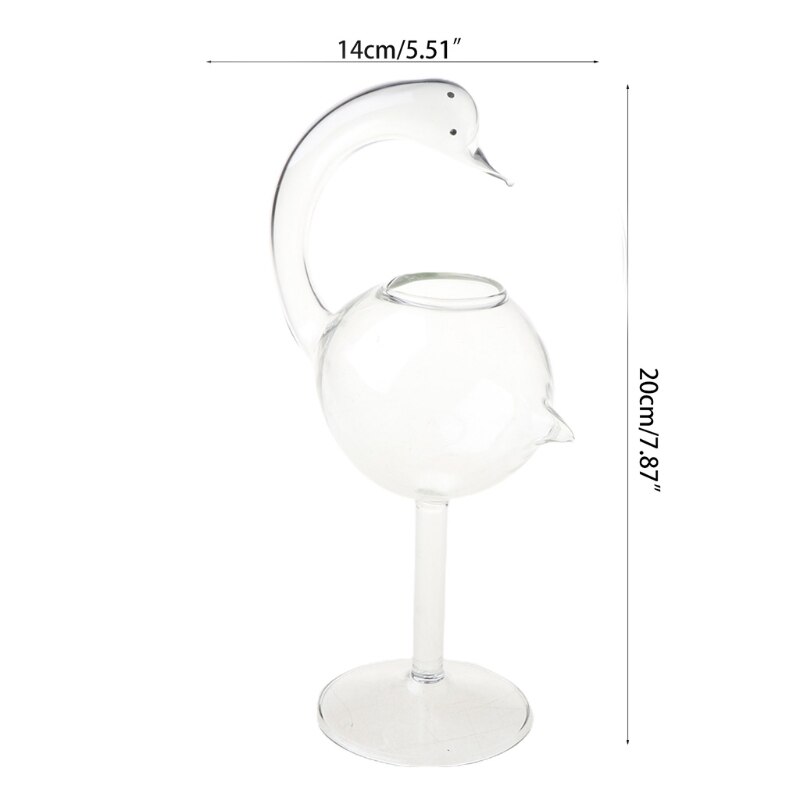 1 stk svaneformet cocktailglas, vinglas, vandkop til restauranter, bar, del