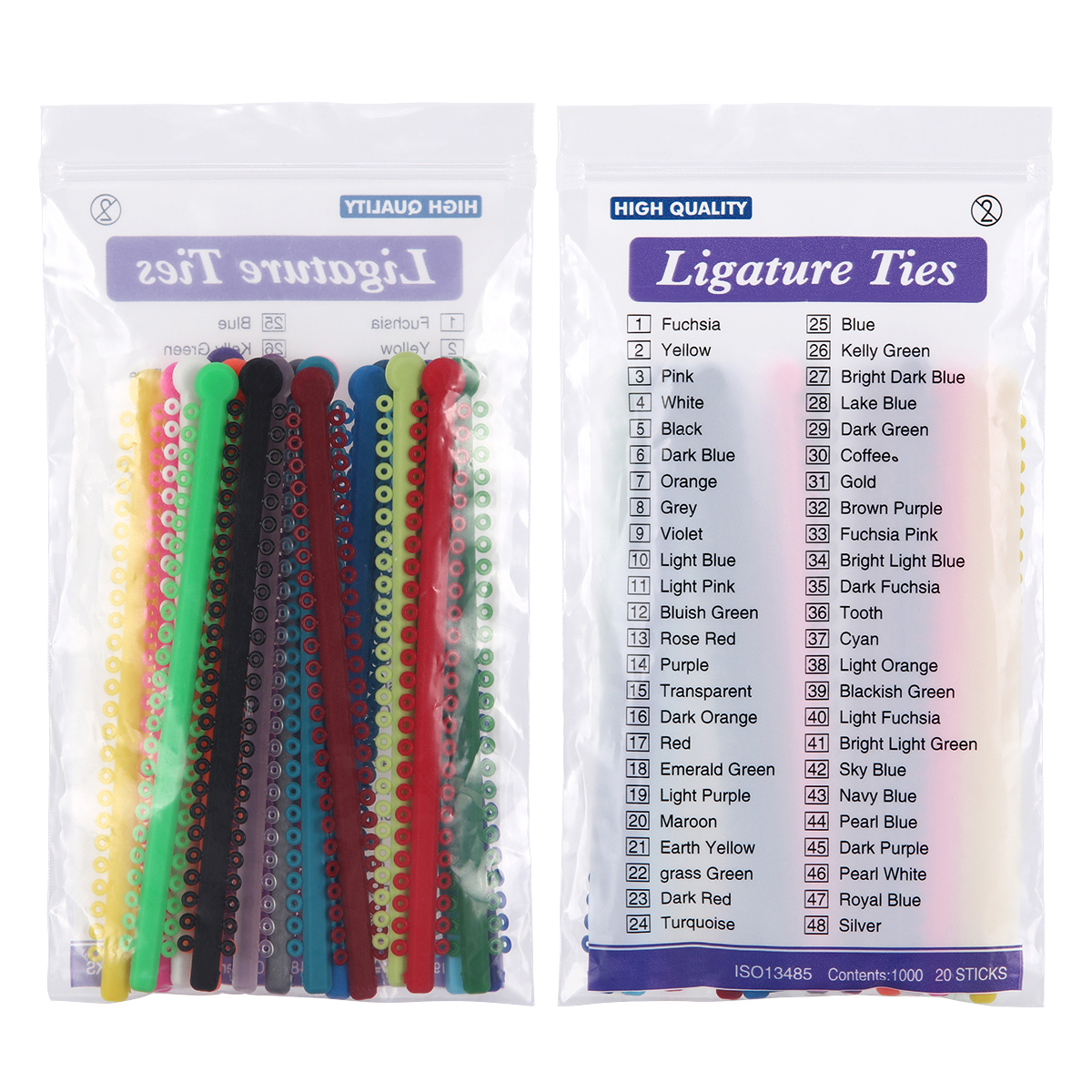 1000 unids/pack AZDENT Dental ortodoncia ligadura elástica bandas ligadura anillo 23 colores suministros de odontología: Camuflaje