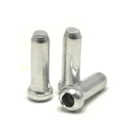50Pcs Bicycle Cable and Housing Aluminum Bicycle Gear Rod Cable Head Crimping Mountain Bike Brake Cable Core Cover Bicycle Parts: silver