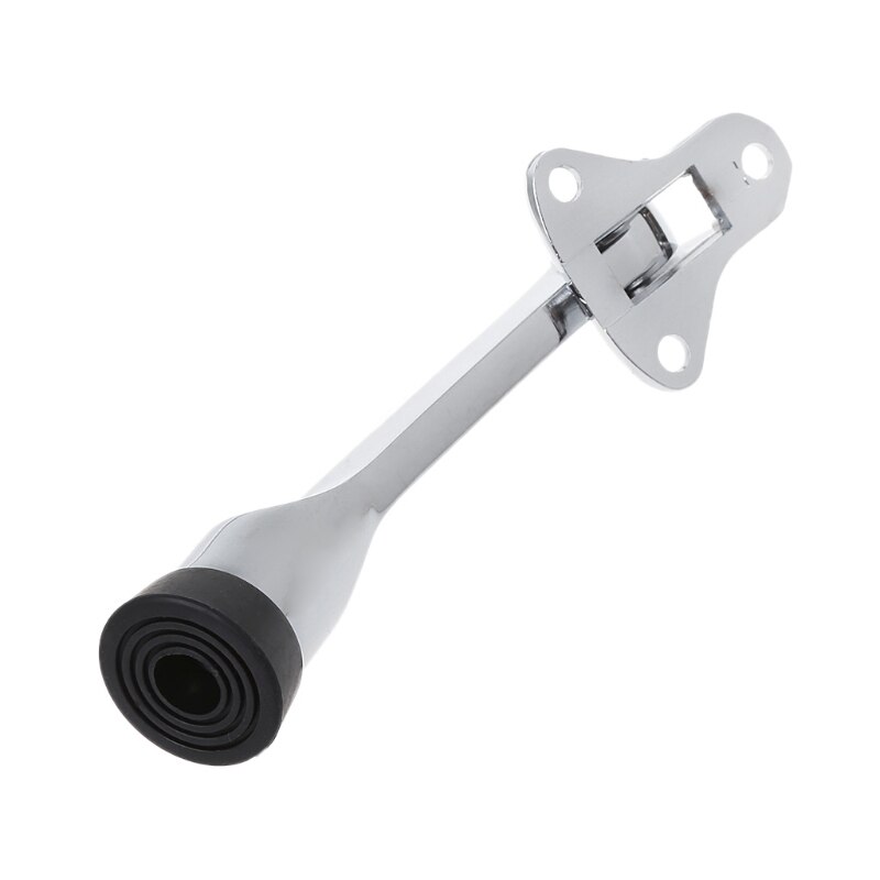 Kick down suporte de porta de liga de zinco, alavanca de porta, atlas, cromado, escritório, rolha de borracha, portas, estilo kick down, dropshipping
